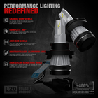 Super Brigh H13 Led Headlight Bulbs , Waterproof 80w Led Headlight