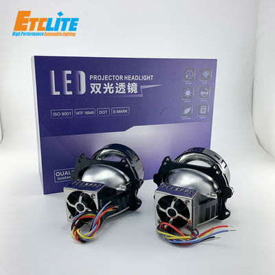 100W LED Projector Lens , 16000Lm Aluminum Dual Beam Projector Headlight